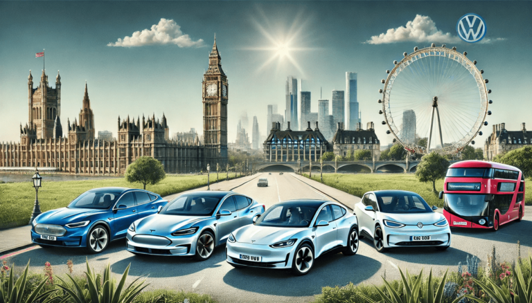 Comparison of long range electric cars available in the UK, showcasing top models with extended driving range.